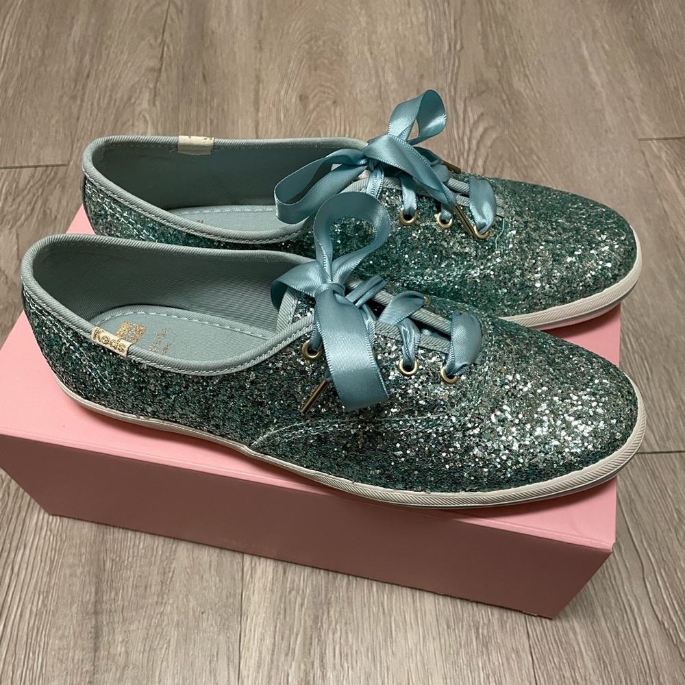 Kate Spade Blue Glitter Keds